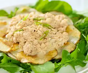 Warm Salmon Salad with Crispy Potatoes