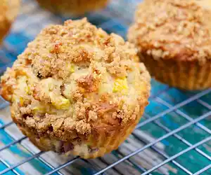 Sour Cream-Peach Muffins