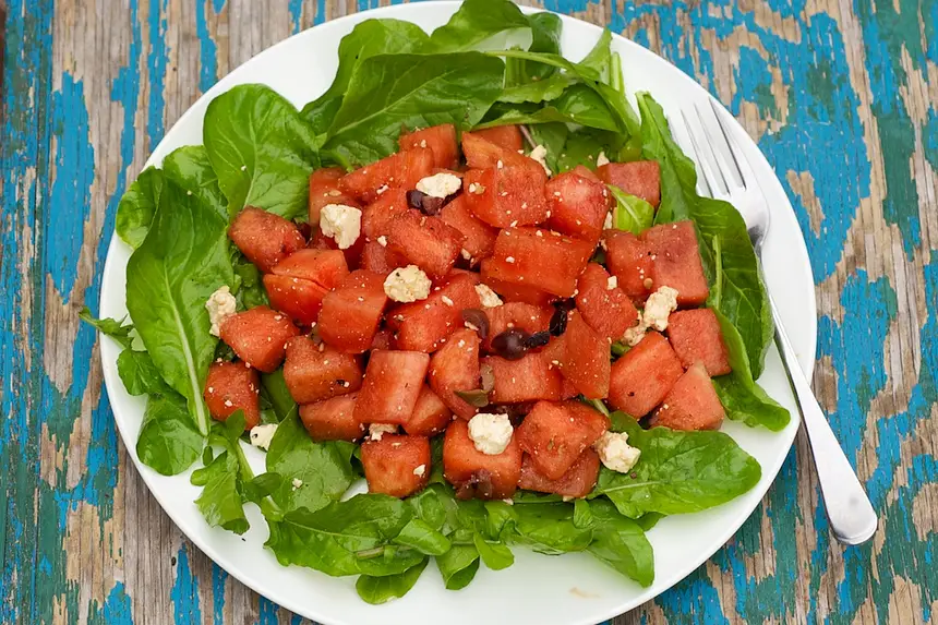 Watermelon, Arugula & Feta Salad