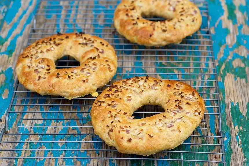 Bread Machine Onion Bagels