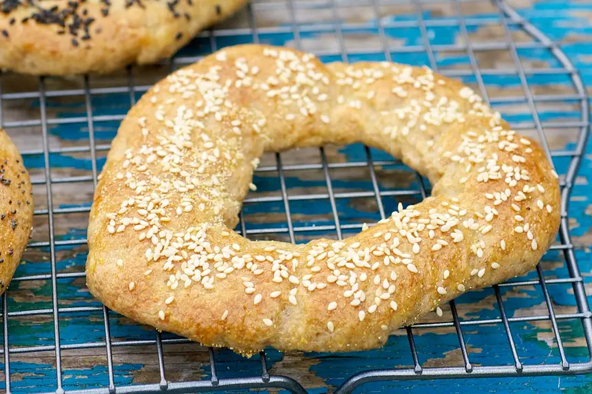 Bread Machine Garlic Bagels