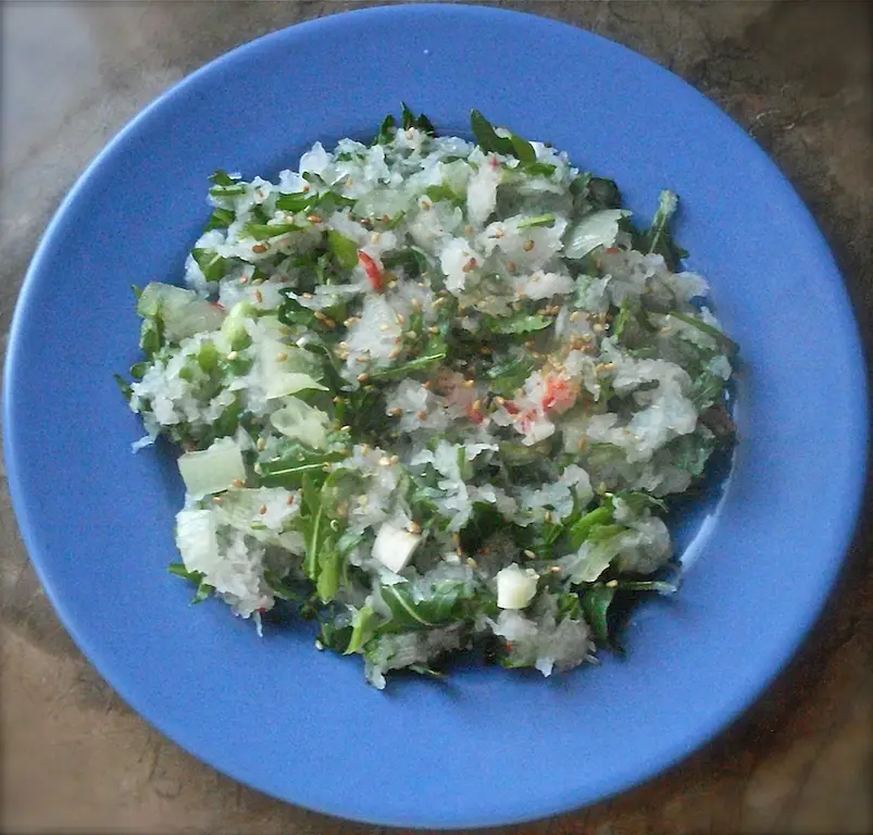 Long White Radish & Arugula Salad