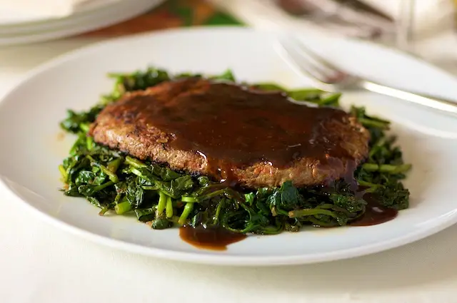 Asian Salisbury Steaks & Watercress
