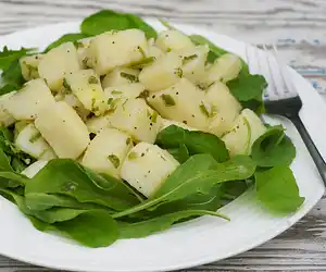 Arugula & Potato with Garlic Vinaigrette