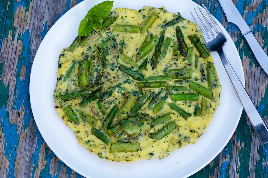Asparagus & Mint Frittata 