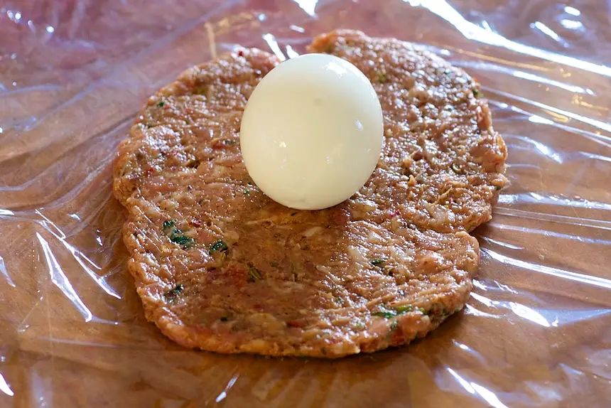 Wrap the egg.