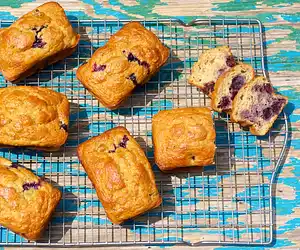 Applesauce Blueberry Banana Bread