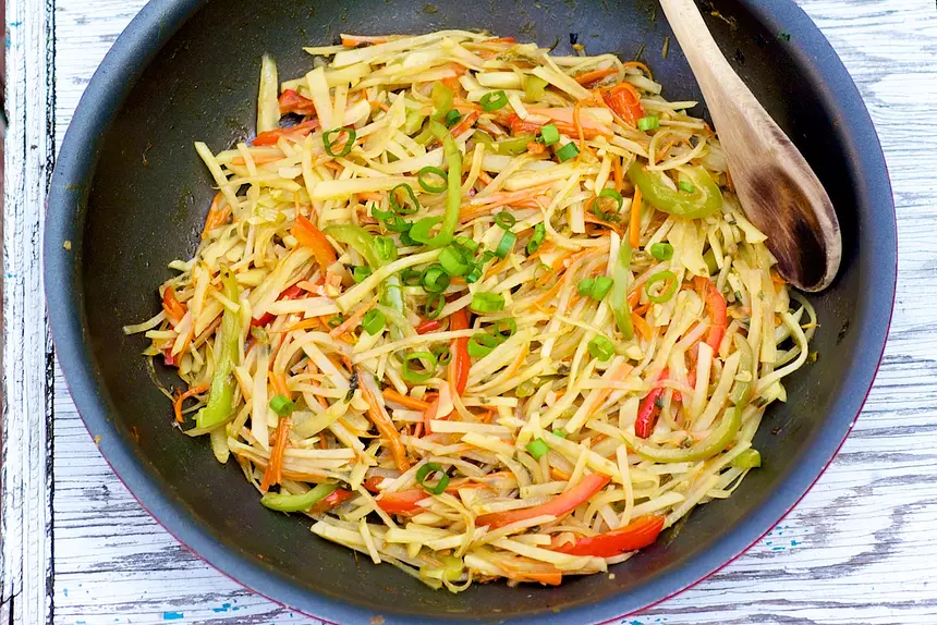 Potato, Carrot & Bell Pepper Stir-Fry