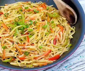 Potato, Carrot & Bell Pepper Stir-Fry