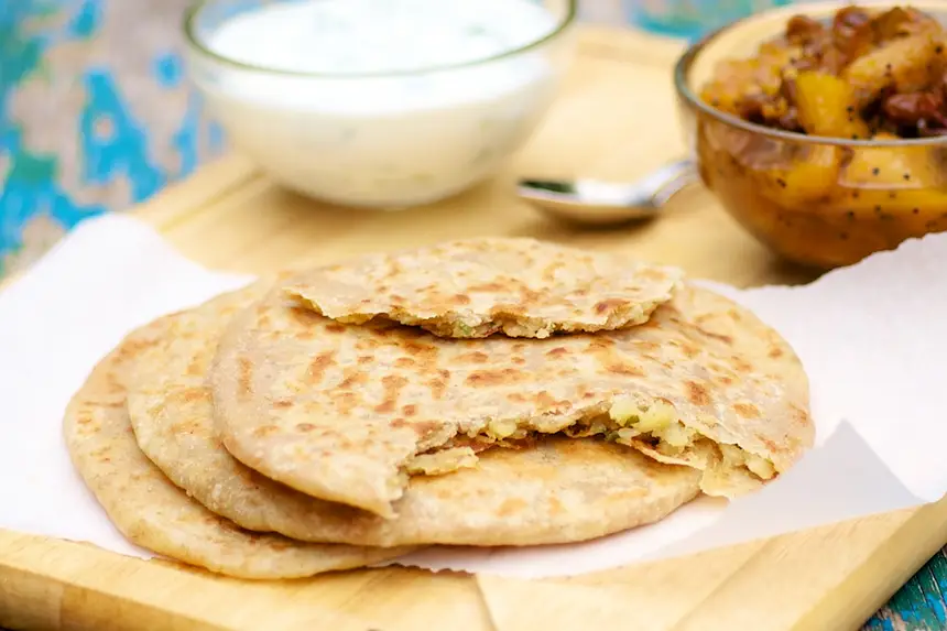 Indian Spiced Potato Stuffed Bread