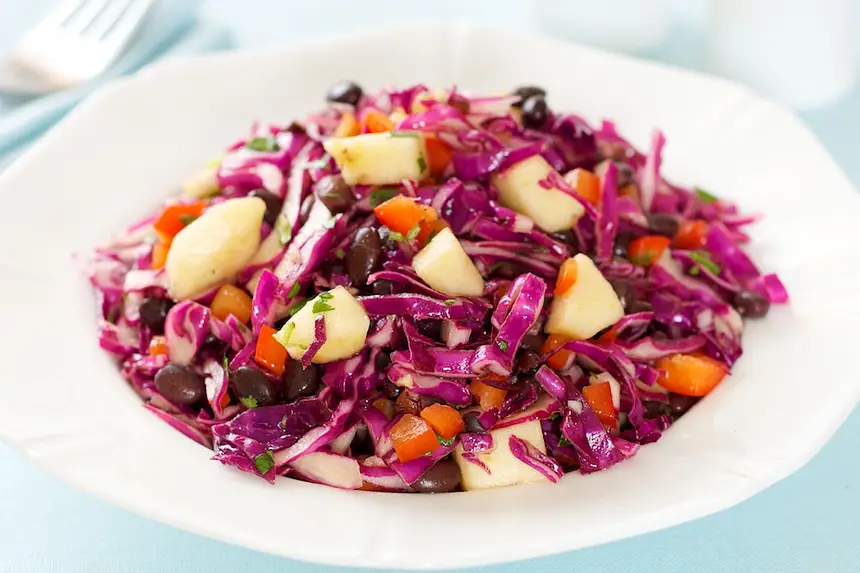 Black Bean Slaw with Soy Ginger Dressing