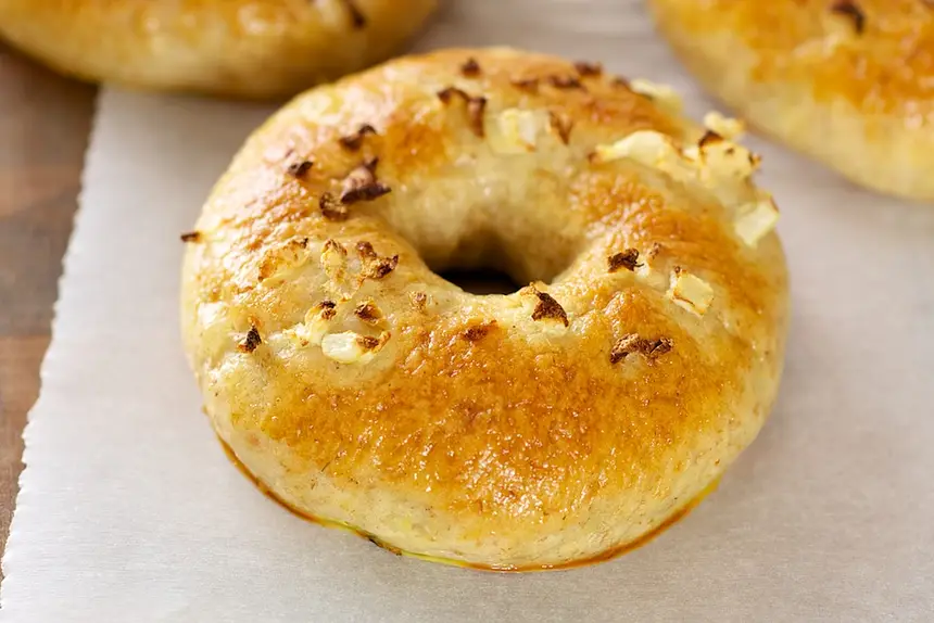 Brooklyn Onion Bagels (Whole Wheat-Barley Flour)
