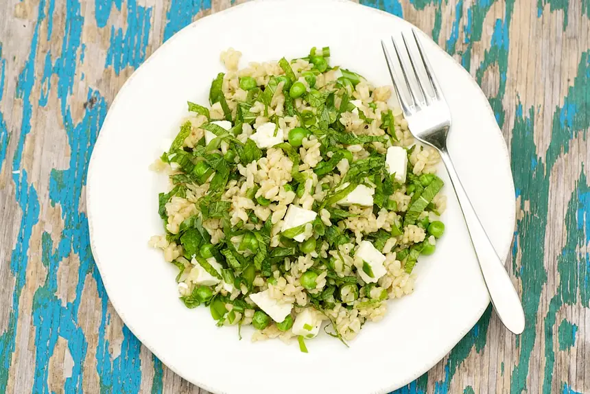 Minted Peas & Rice with Feta