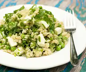 Minted Peas & Rice with Feta
