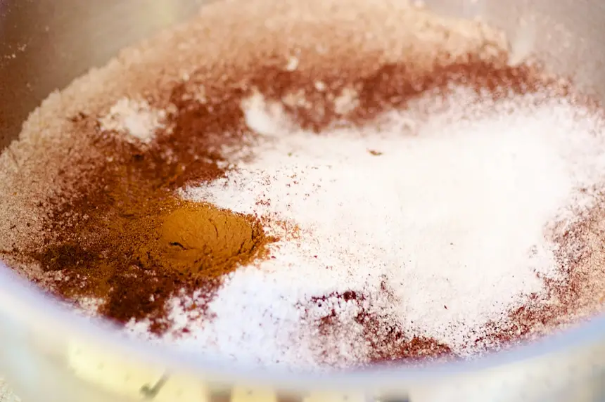 Mix dry ingredients.  