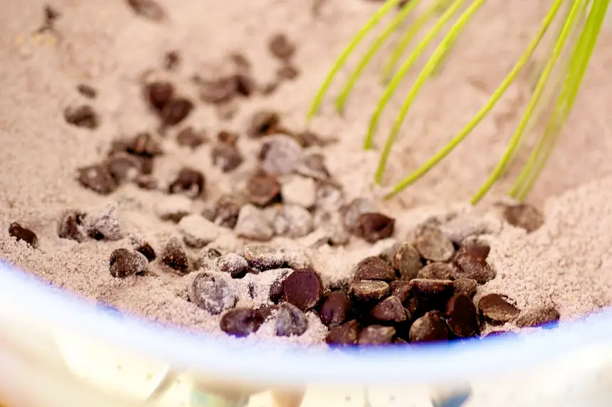 I also added ½ cup chocolate chips, which is totally optional.