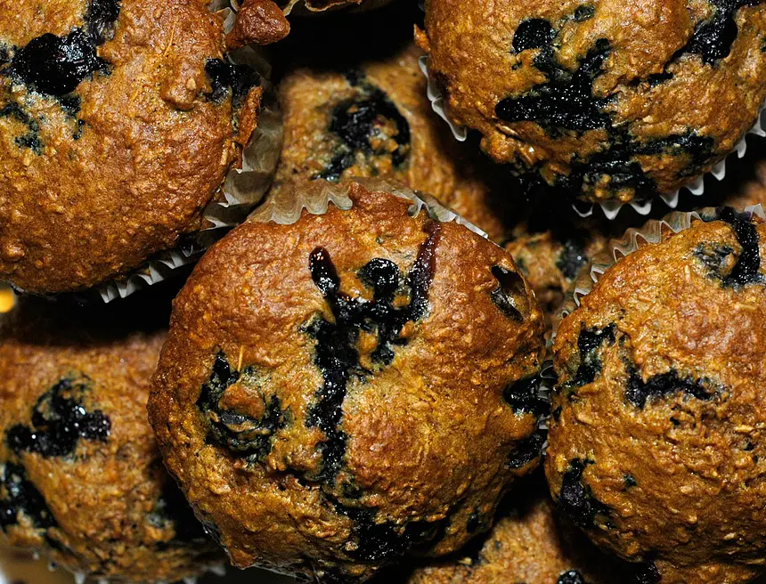Low-Fat Blueberry Buttermilk Bran Muffins