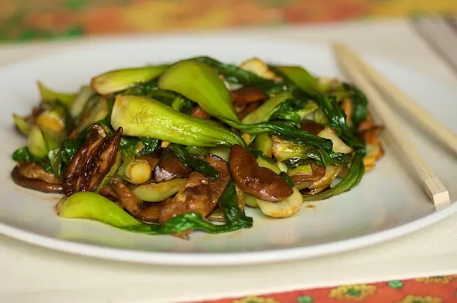 Bok Choy, Shiitake Mushroom Stir-fry 