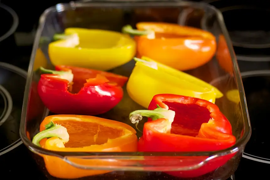 Prepare the bell peppers.