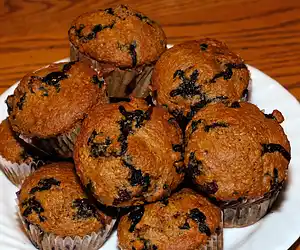 Low-Fat Blueberry Buttermilk Bran Muffins
