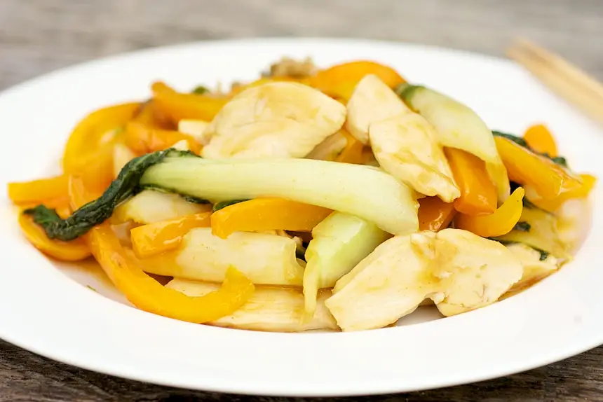 Chicken Bok Choy Stir Fry (Low Fat, Low Cal)