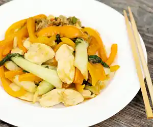 Chicken Bok Choy Stir Fry (Low Fat, Low Cal)