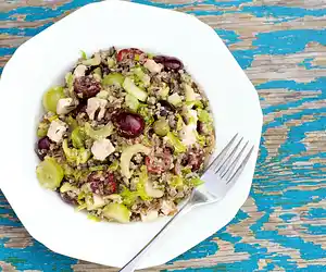 Quinoa, Wild Rice Salad with Cherry & Grapes
