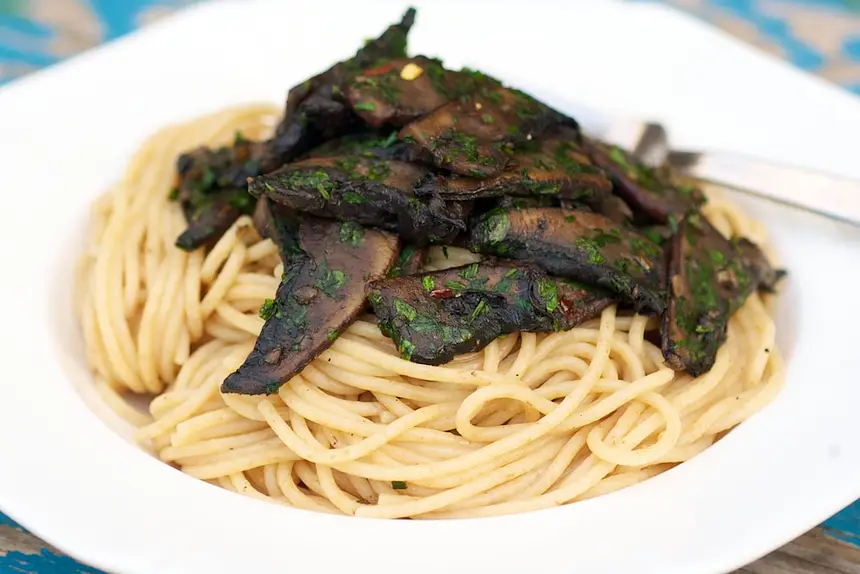 Portobello Mushrooms & Pasta
