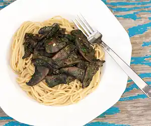Portobello Mushrooms & Pasta