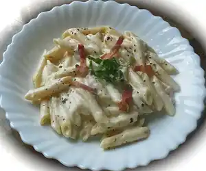20 Minute Penne Carbonara for Two