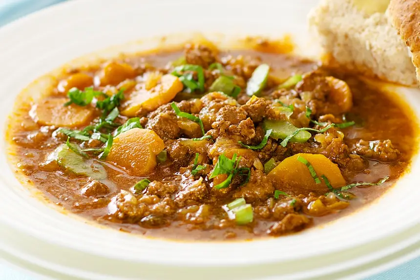 Crockpot Hamburger Soup with Vegetables