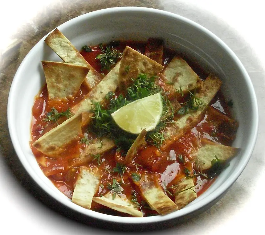 Sopa De Lima (Tomato, Lime, & Tortilla Soup)