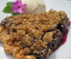 Fresh Blueberry Crumb Pie