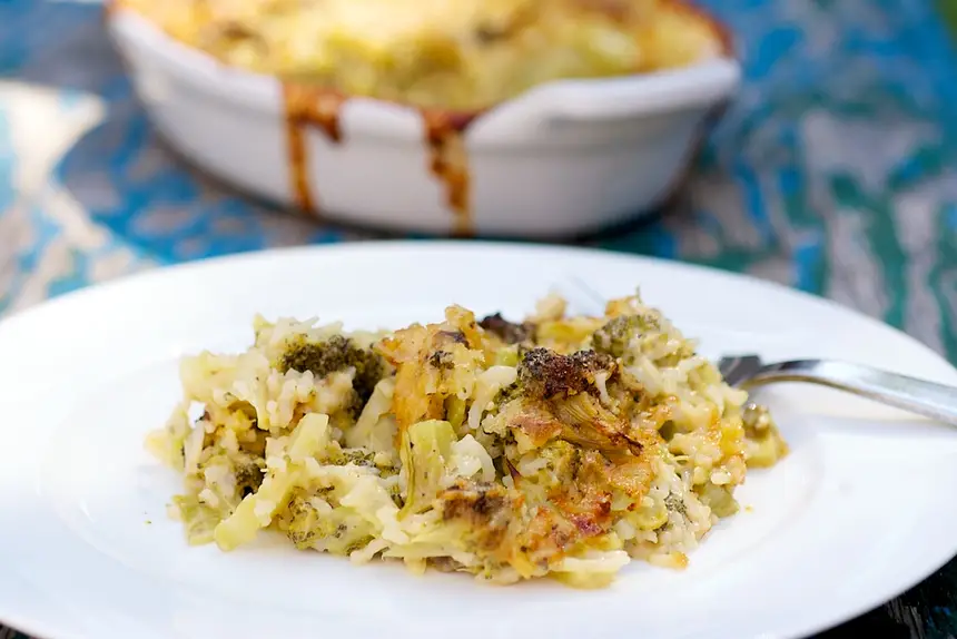 Improved Broccoli, Cheese & Rice Casserole For Two