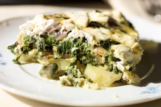 Crustless Swiss Chard & Goat Cheese Quiche