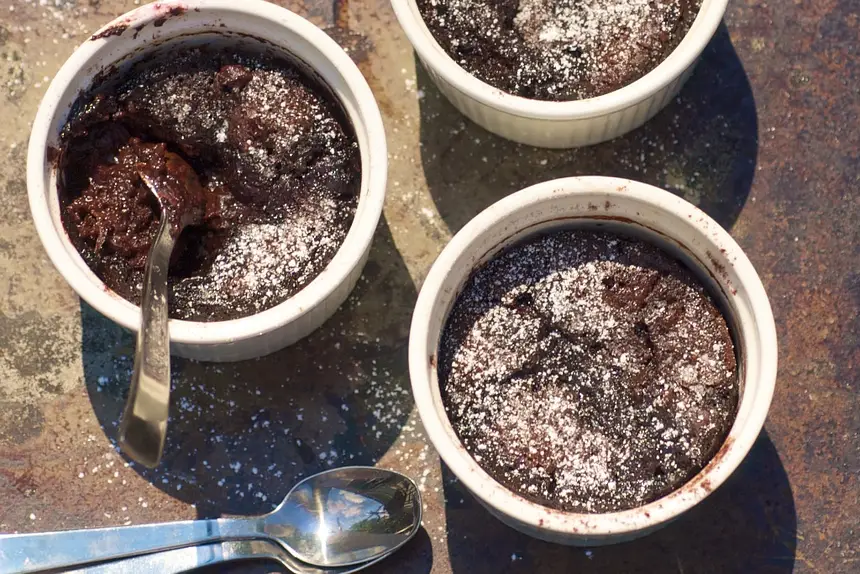 Cherry Chocolate Self-Saucing Pudding