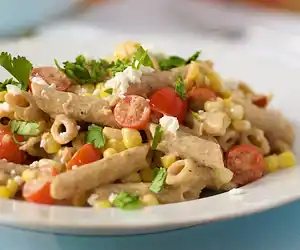 Corn & Tomato Smoky Penne Pasta
