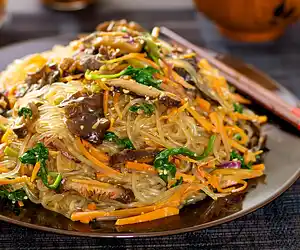 Korean Sweet Potato Noodles Stir-Fry 