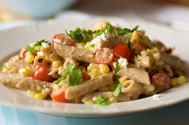 Corn & Tomato Smoky Penne Pasta