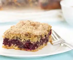 Cherry Crumb Coffee Cake (Healthier Version)
