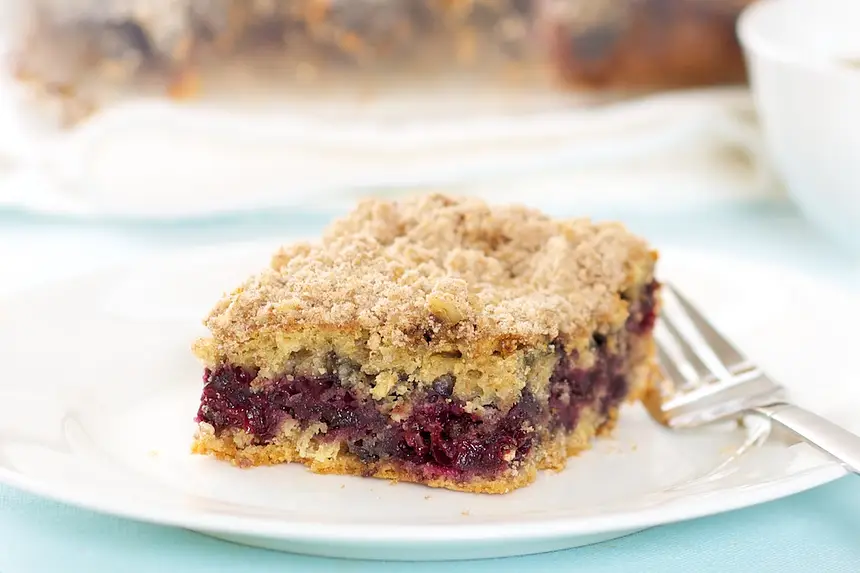 Cherry Crumb Coffee Cake (Healthier Version)