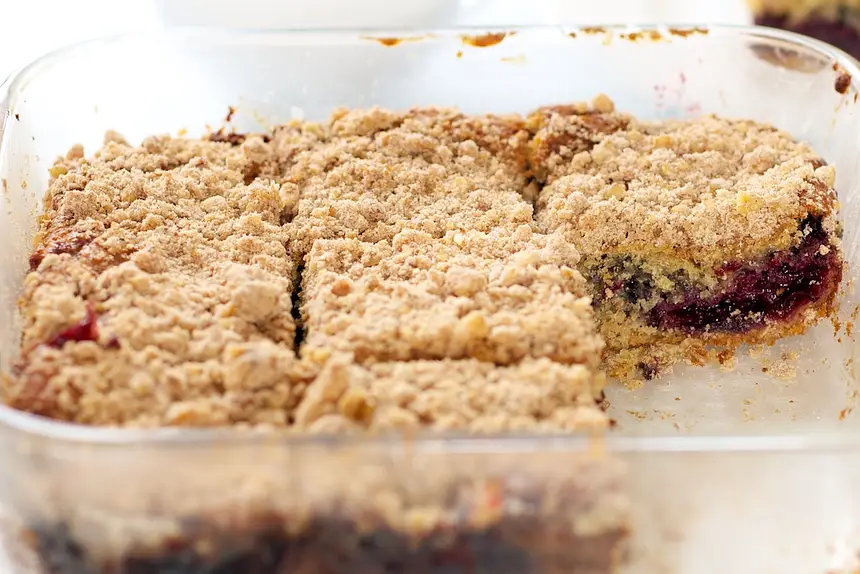 Cherry Crumb Coffee Cake (Healthier Version)