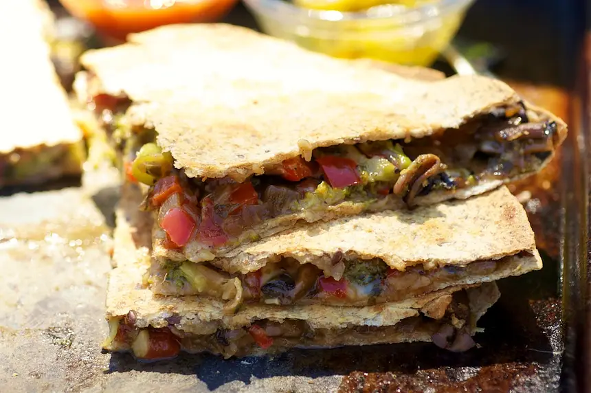 Yummy Broccoli & Mushroom Quesadillas