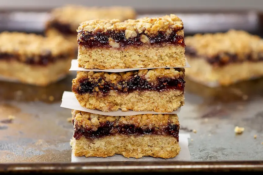 Oatmeal Raspberry Bar Cookies (Healthier Version)
