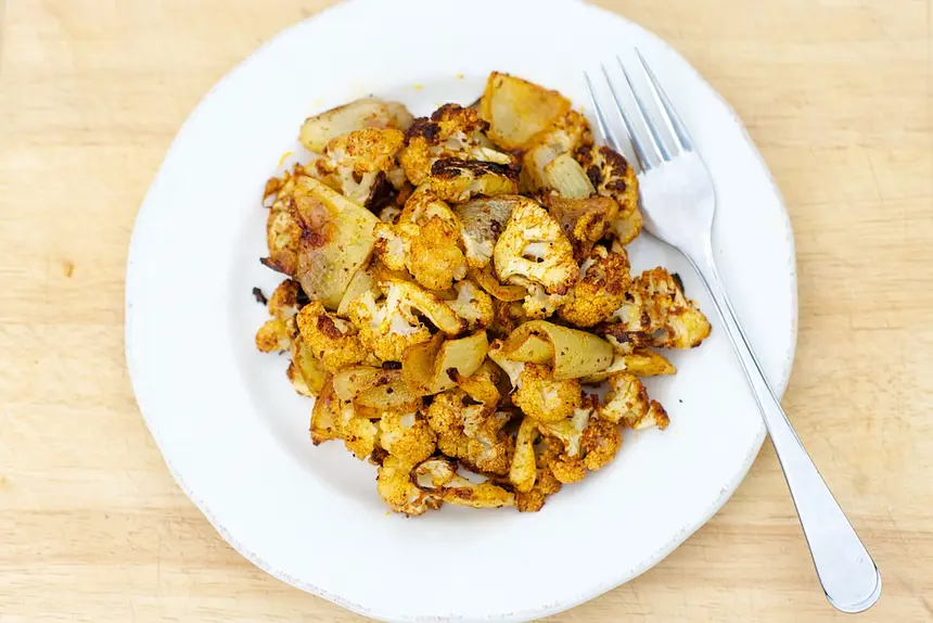 Roasted Curried Cauliflower