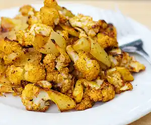 Roasted Curried Cauliflower