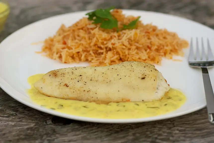 Tilapia with Orange Tarragon Sauce for Two