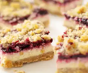 Whole Wheat Cherry Cream Cheese Bars 
