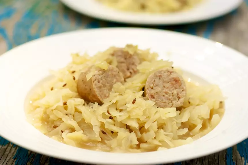 Crockpot Knockwurst & Cabbage