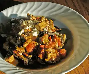 Tofu with Tomato & Mushroom Sauce